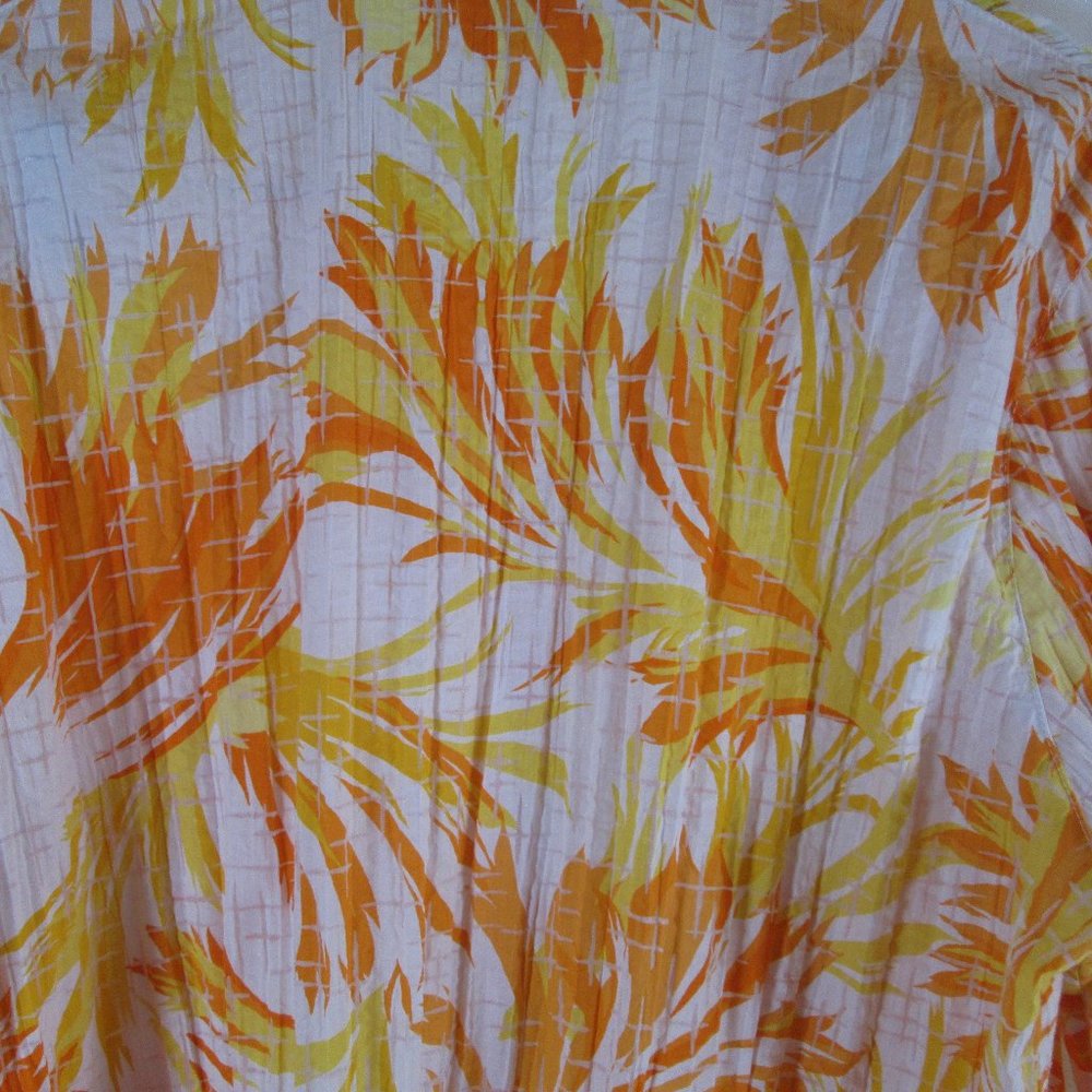 Alfred Dunner Womens Floral Print Yellow\Orange\White Button Down Shirt … - Picture 6 of 8